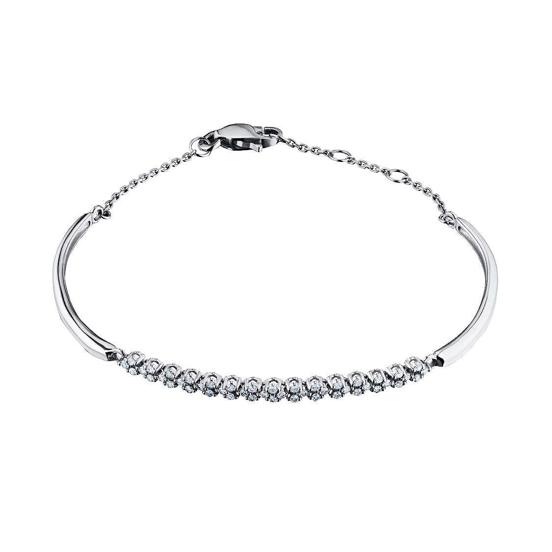 14K White Gold Bracelet with Lab-Created Diamonds 0.550 CT.TW