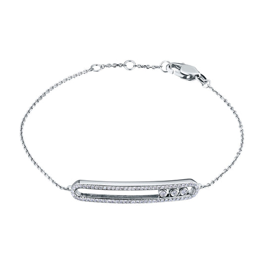 14K White Gold Bracelet with Lab-Created Diamonds 0.450 CT.TW