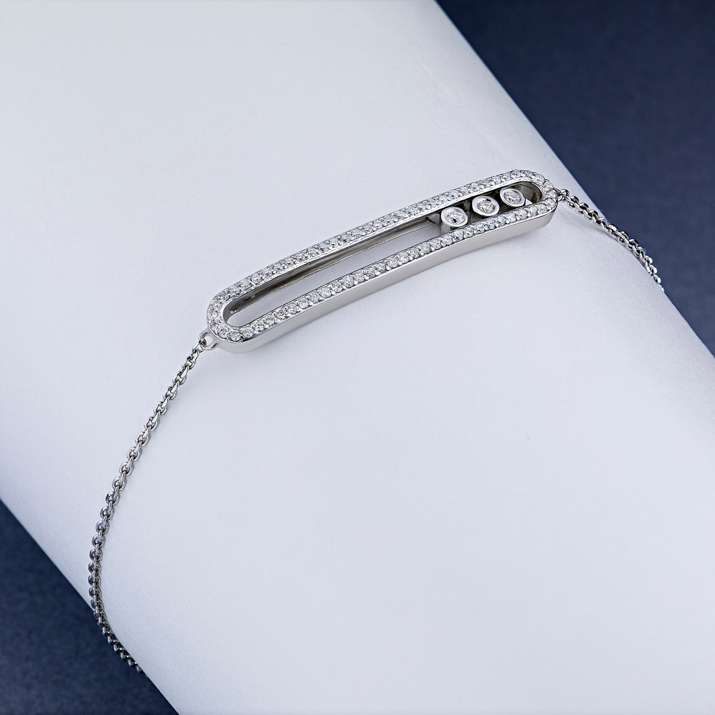 14K White Gold Bracelet with Lab-Created Diamonds 0.450 CT.TW