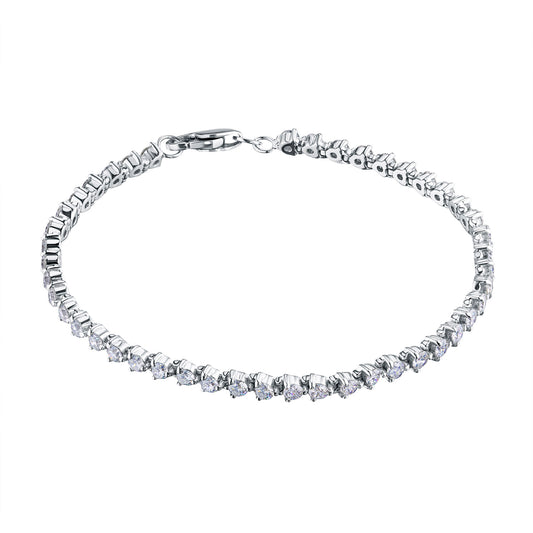 14K White Gold Bracelet with Lab-Created Diamonds 3.890 CT.TW