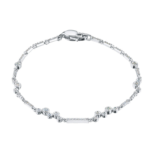 Sterling Silver Bracelet with Lab-Created Diamonds 14.240 CT.TW