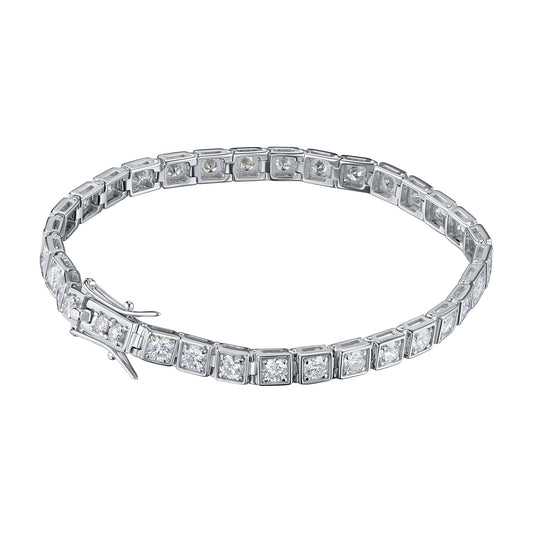 14K White Gold Bracelet with Lab-Created Diamonds 4.120 CT.TW