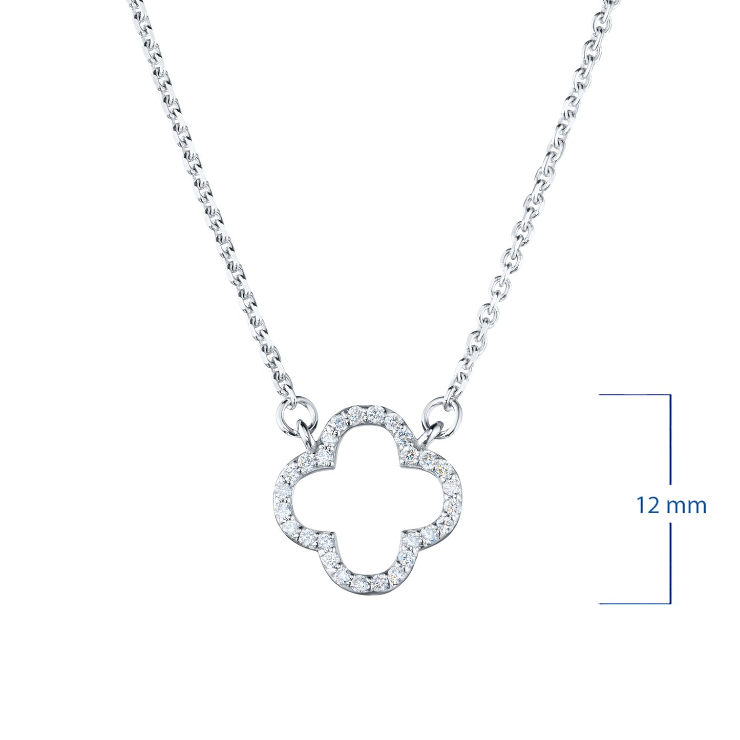 Sterling Silver Necklace with Lab-Created Diamonds 0.170 CT.TW