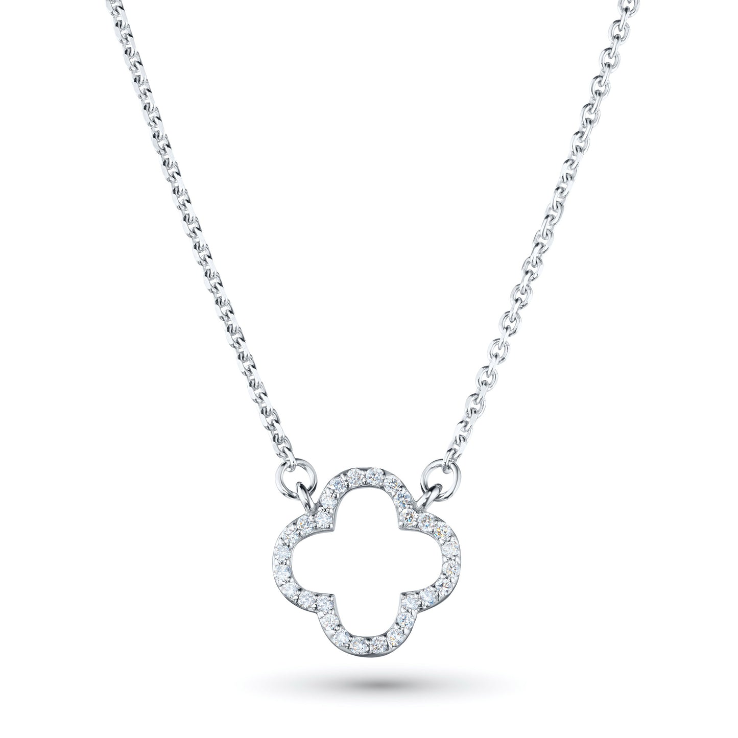 Sterling Silver Necklace with Lab-Created Diamonds 0.170 CT.TW