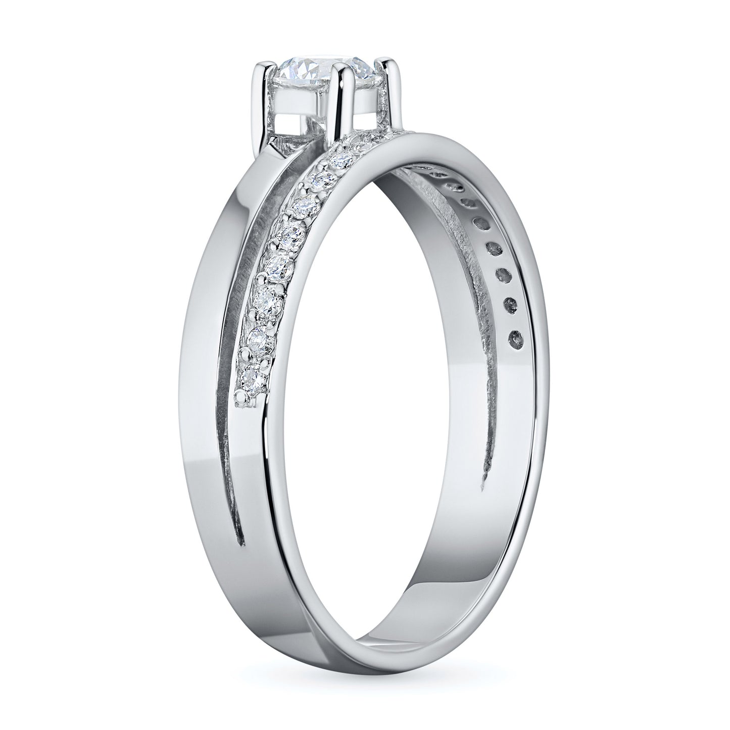 Sterling Silver Ring with Lab-Created Diamonds 0.440 CT.TW