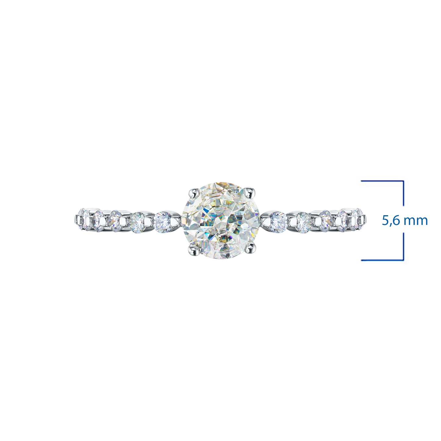Sterling Silver Ring with Lab-Created Diamonds 5.230 CT.TW