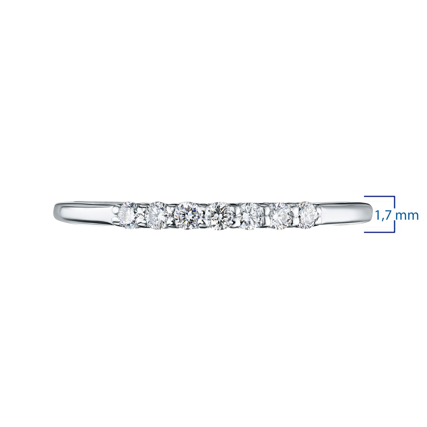 14K White Gold Ring with Natural Diamonds 0.140 CT.TW