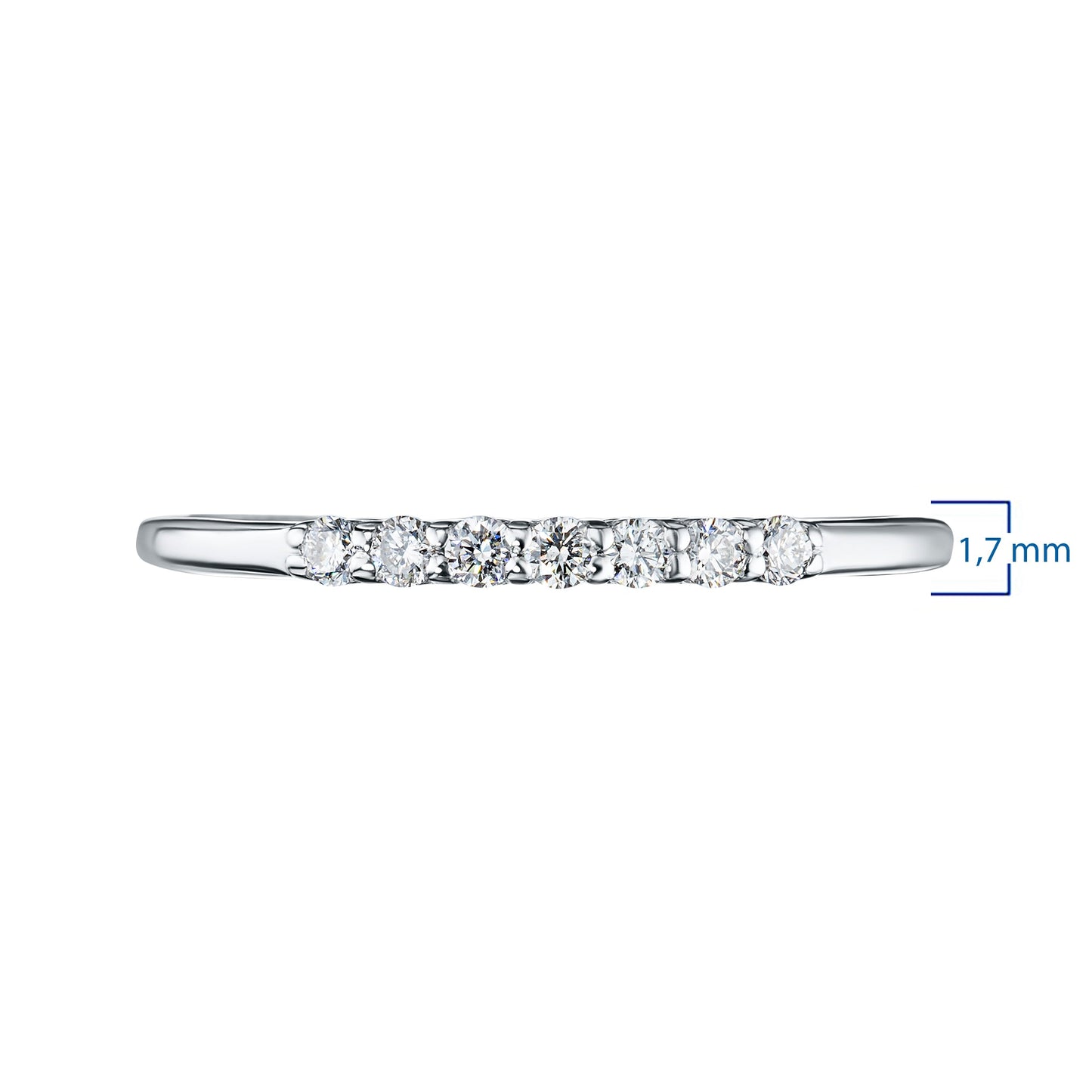 14K White Gold Ring with Natural Diamonds 0.140 CT.TW