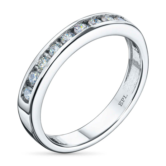 14K White Gold Ring with Natural Diamonds 0.240 CT.TW