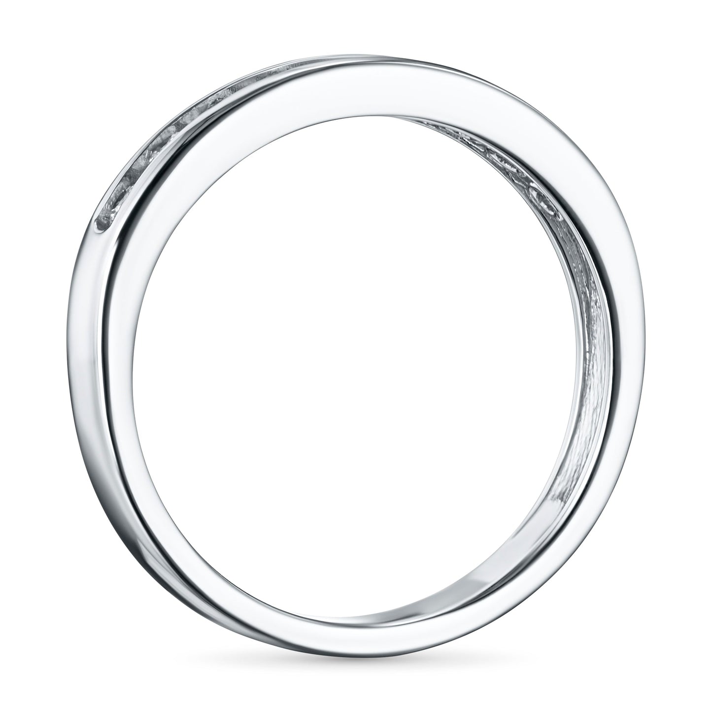 14K White Gold Ring with Natural Diamonds 0.240 CT.TW