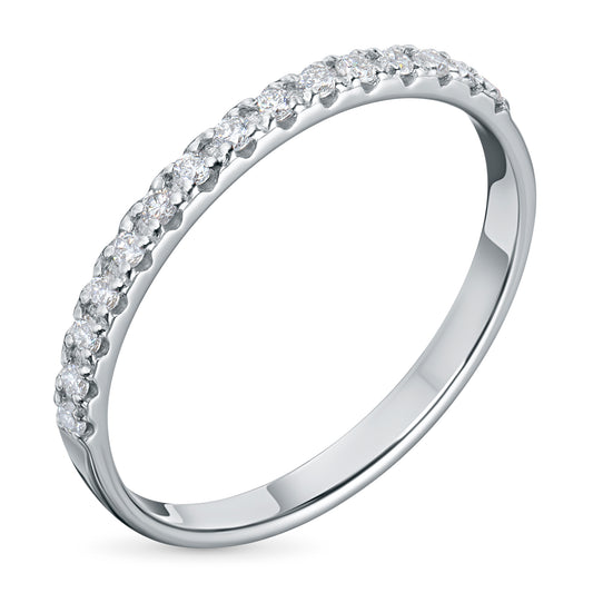 14K White Gold Ring with Lab-Created Diamonds 0.130 CT.TW