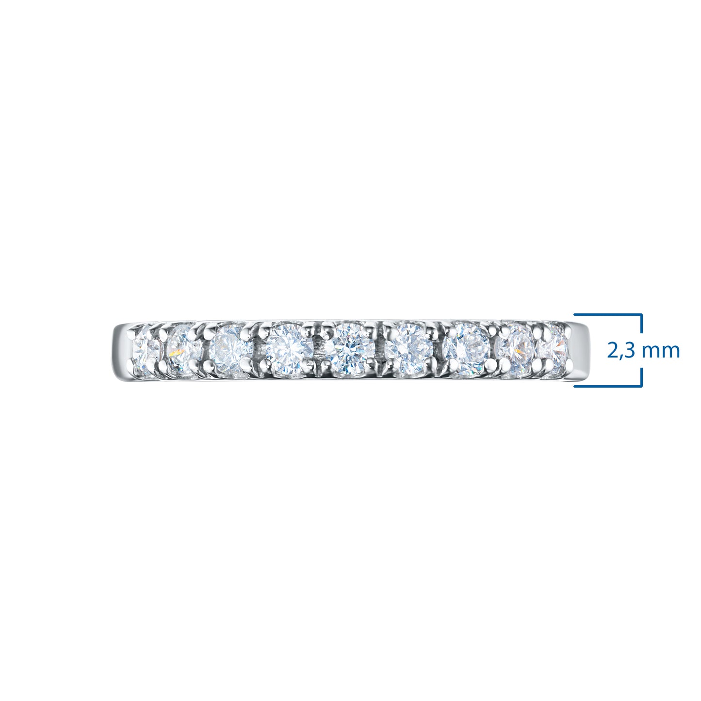 14K White Gold Ring with Lab-Created Diamonds 0.240 CT.TW