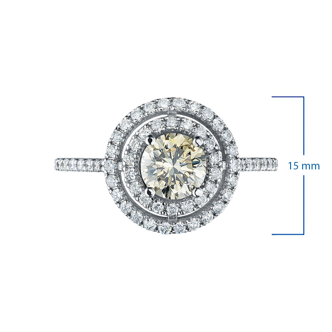 14K White Gold Ring with Lab-Created Diamonds 1.310 CT.TW