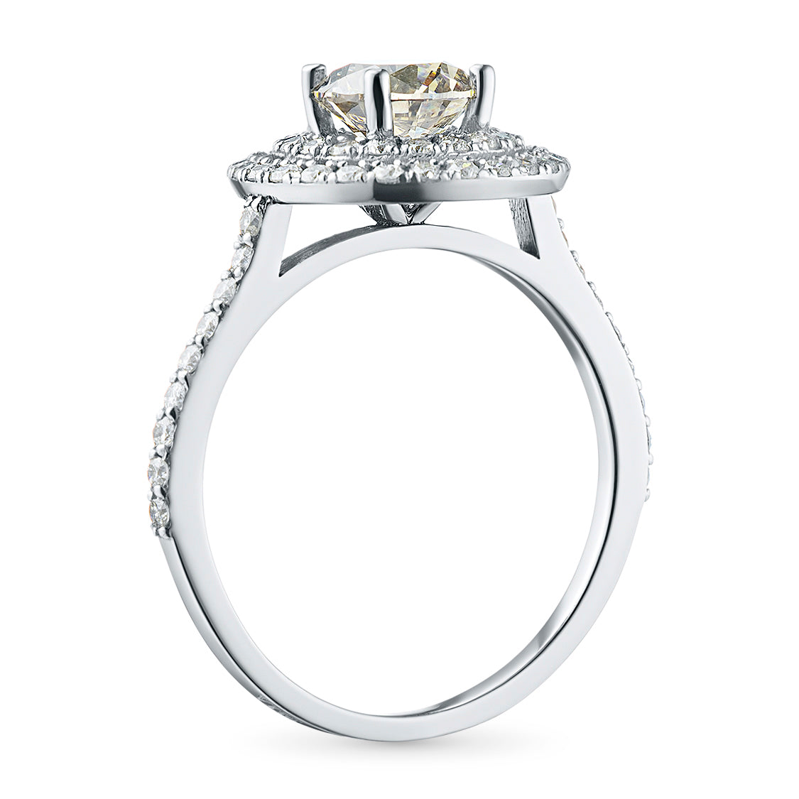 14K White Gold Ring with Lab-Created Diamonds 1.310 CT.TW
