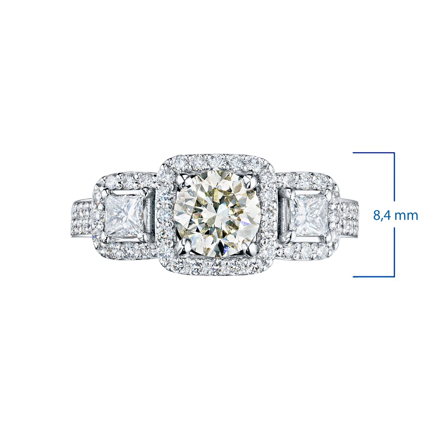 14K White Gold Ring with Lab-Created Diamonds 1.750 CT.TW