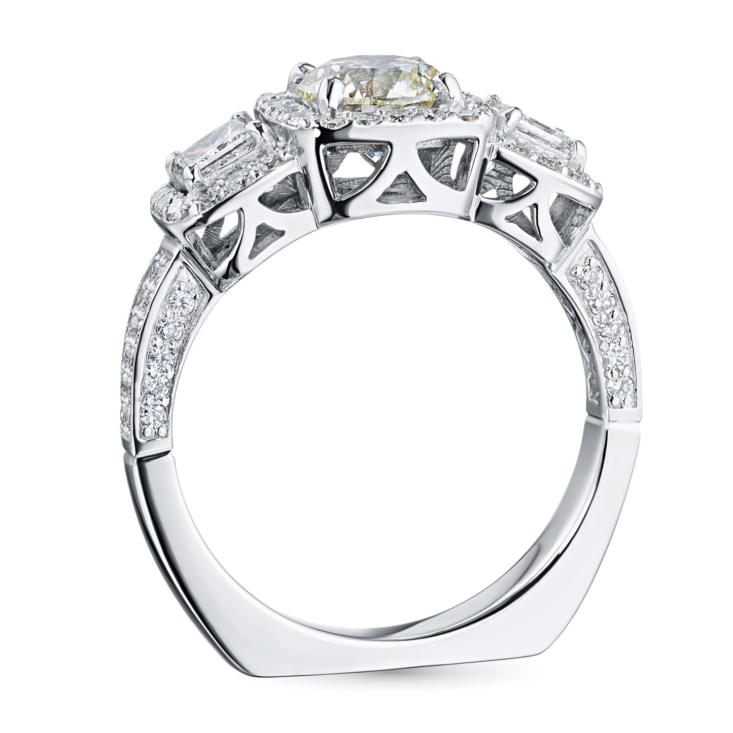 14K White Gold Ring with Lab-Created Diamonds 1.750 CT.TW