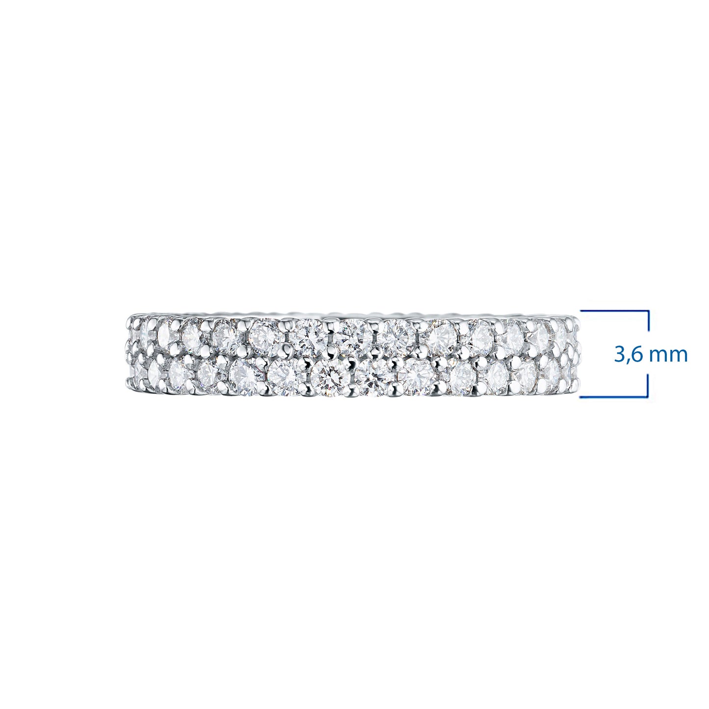 14K White Gold Ring with Lab-Created Diamonds 1.170 CT.TW