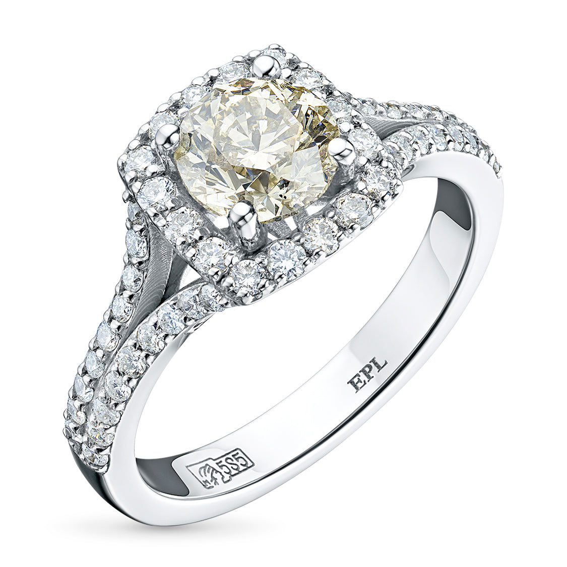 14K White Gold Ring with Lab-Created Diamonds 1.250 CT.TW
