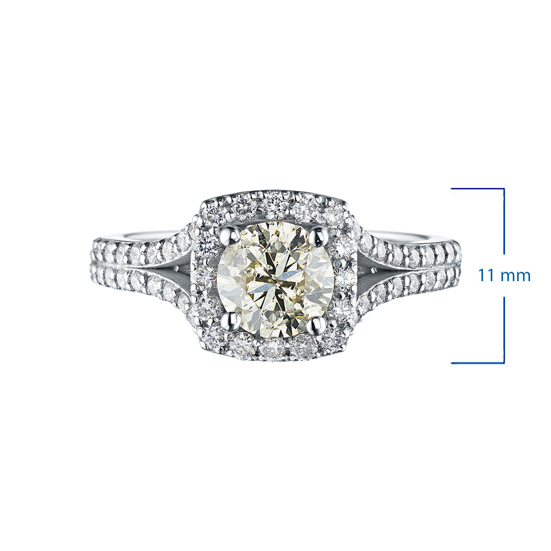 14K White Gold Ring with Lab-Created Diamonds 1.250 CT.TW