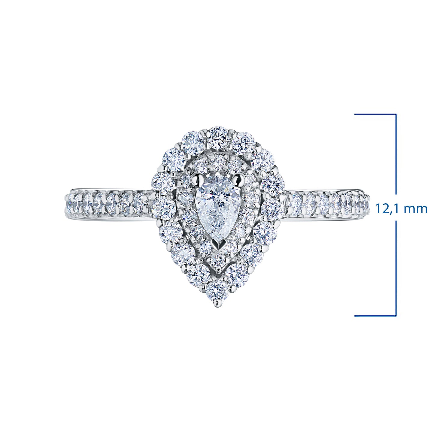 14K White Gold Ring with Lab-Created Diamonds 1.240 CT.TW