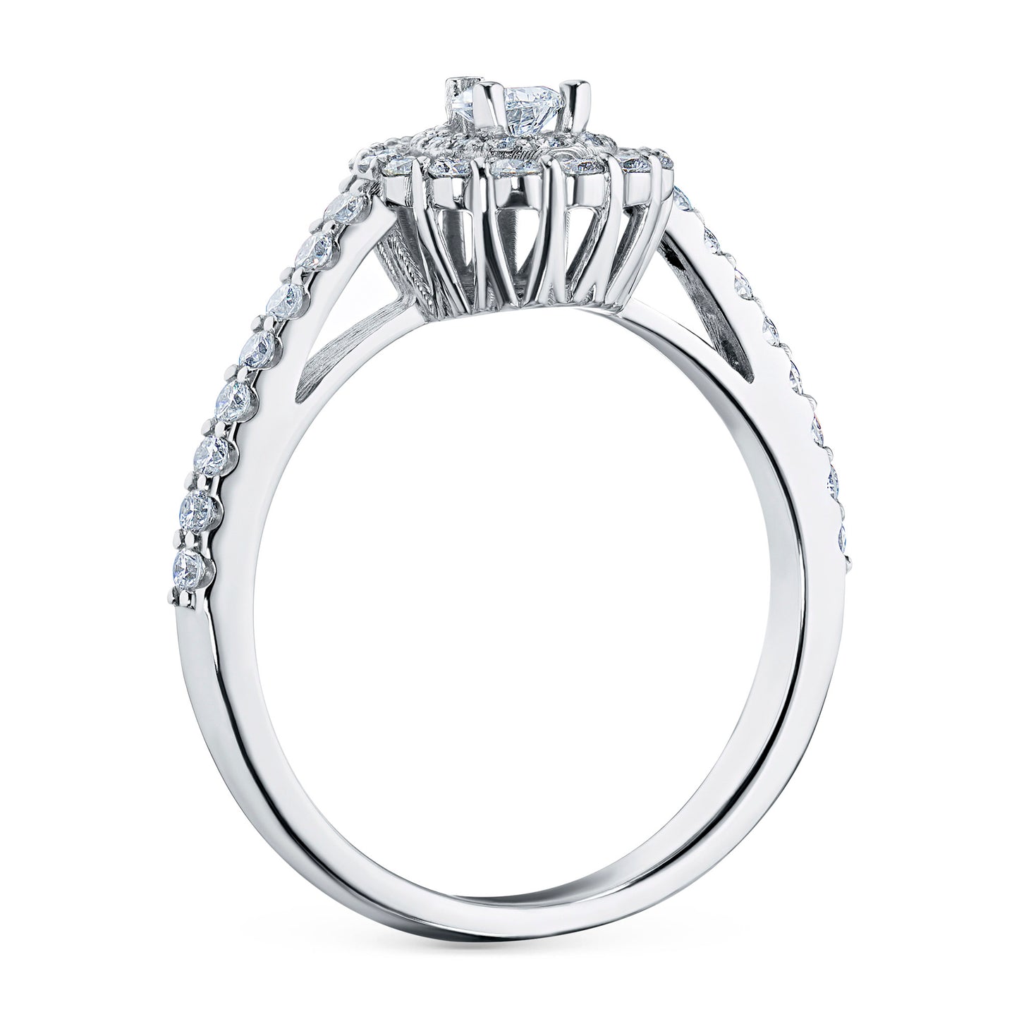 14K White Gold Ring with Lab-Created Diamonds 1.240 CT.TW