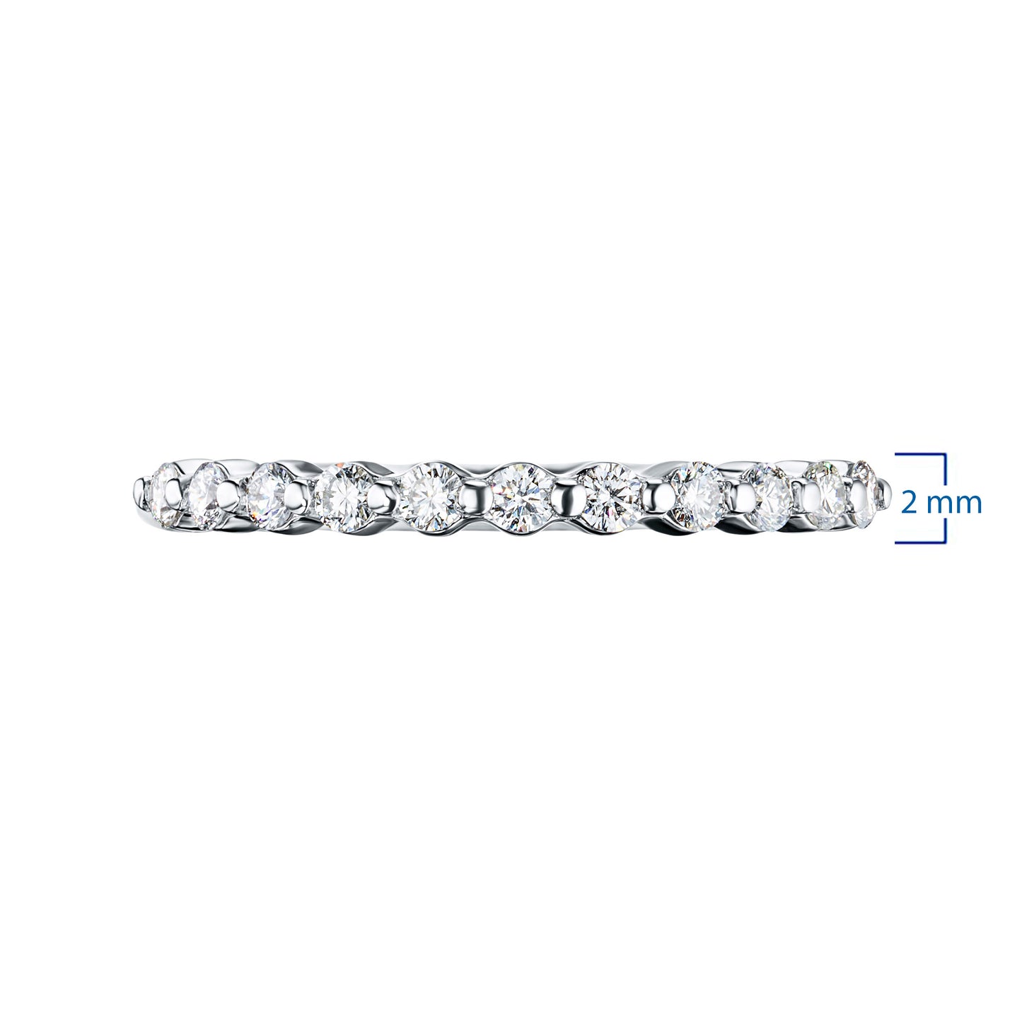 14K White Gold Ring with Lab-Created Diamonds 0.210 CT.TW