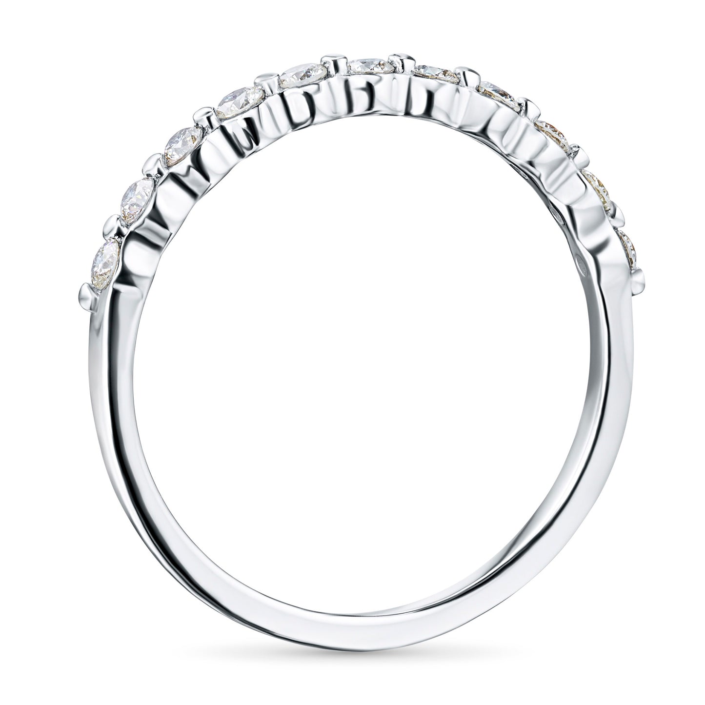 14K White Gold Ring with Lab-Created Diamonds 0.210 CT.TW