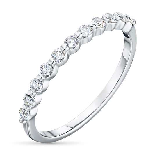 14K White Gold Ring with Lab-Created Diamonds 0.210 CT.TW