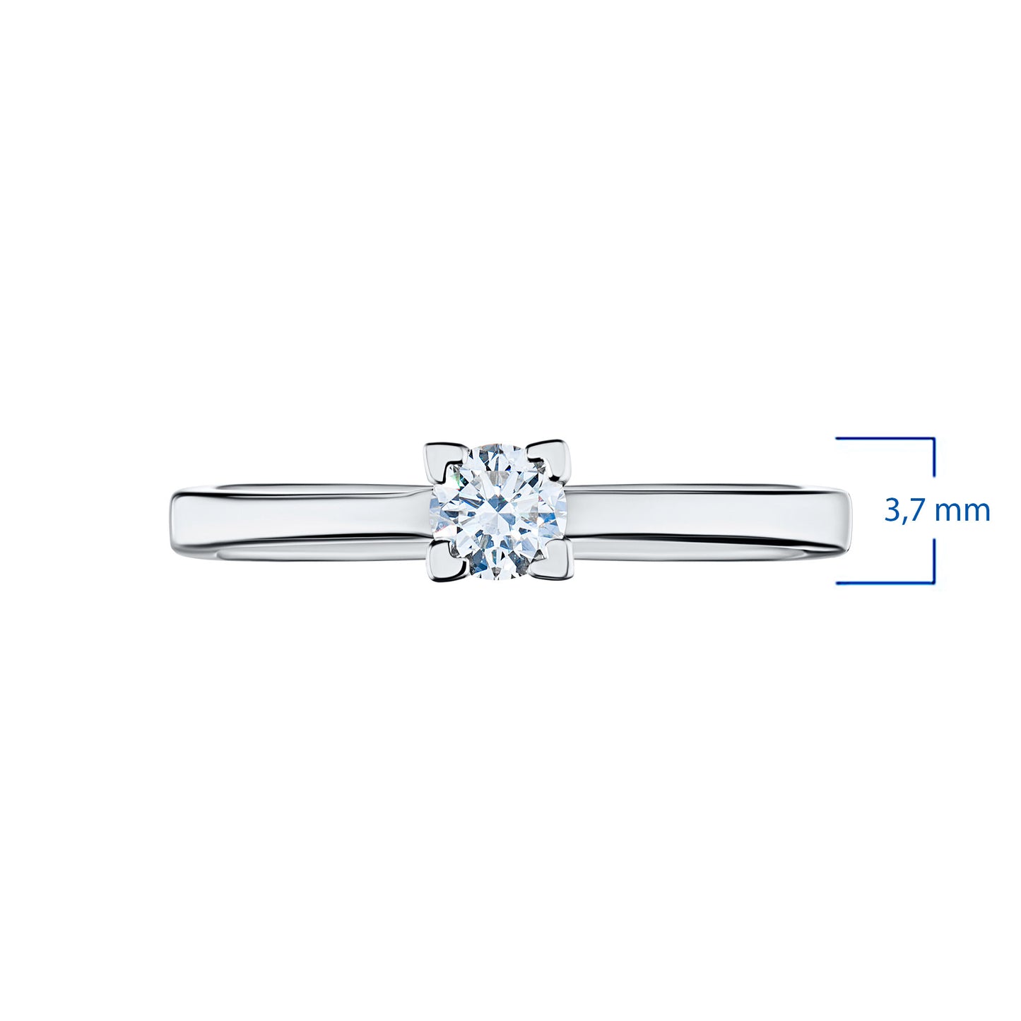 Sterling Silver Ring with Lab-Created Diamonds 0.270 CT.TW