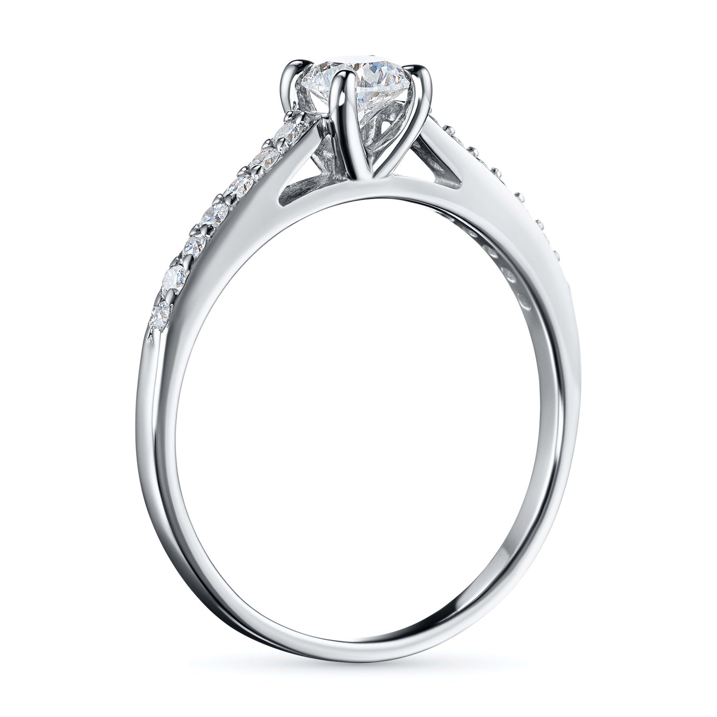 14K White Gold Ring with Lab-Created Diamonds 3.350 CT.TW