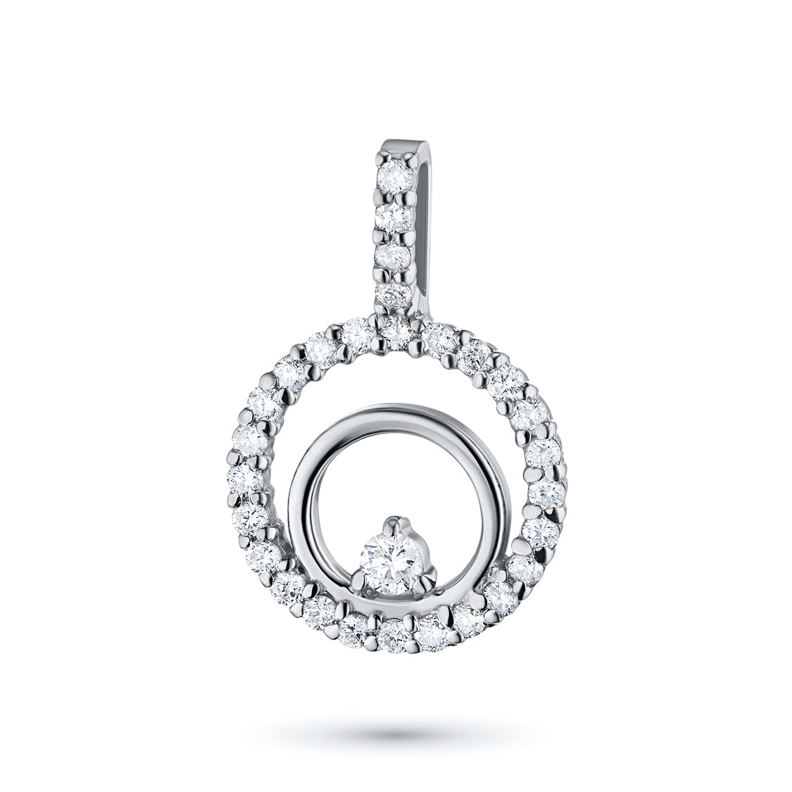 Sterling Silver Pendant with Lab-Created Diamonds 0.24 CT.TW