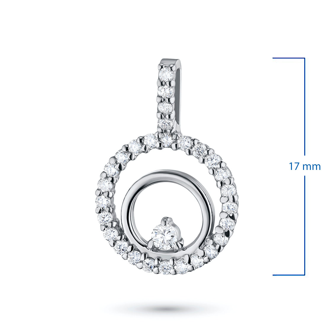 Sterling Silver Pendant with Lab-Created Diamonds 0.24 CT.TW