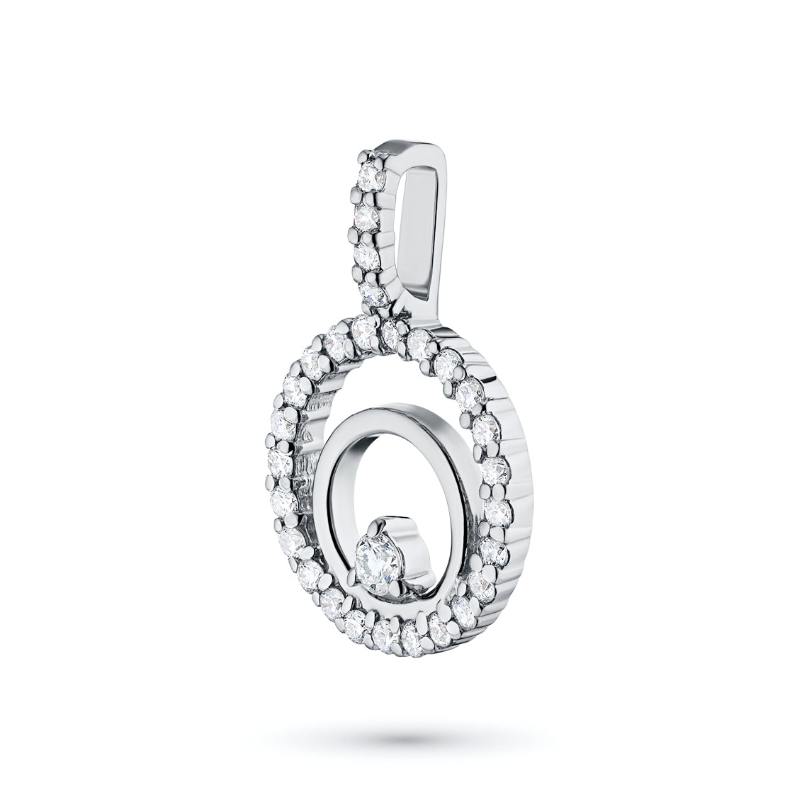 Sterling Silver Pendant with Lab-Created Diamonds 0.24 CT.TW