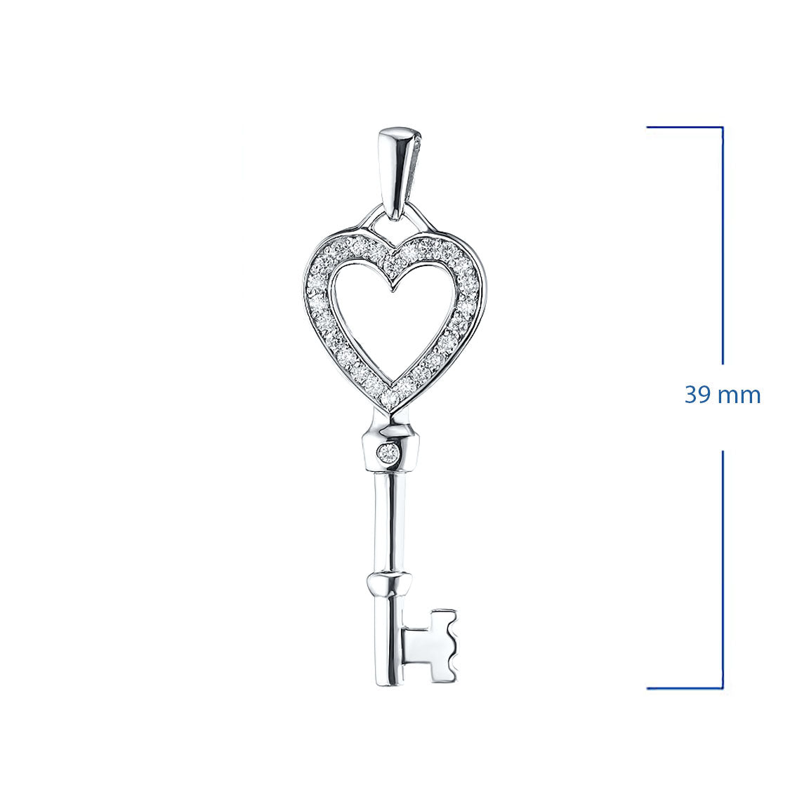 Sterling Silver Pendant with Lab-Created Diamonds 4.850 CT.TW