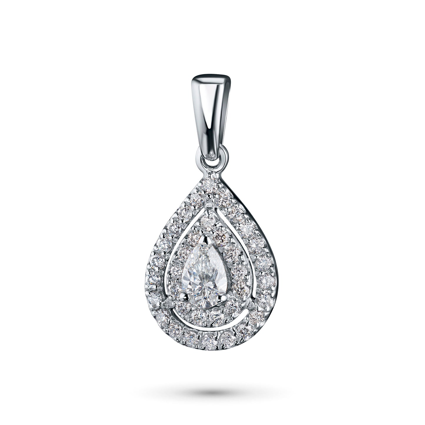 14K White Gold Pendant with Lab-Created Diamonds 12.080 CT.TW