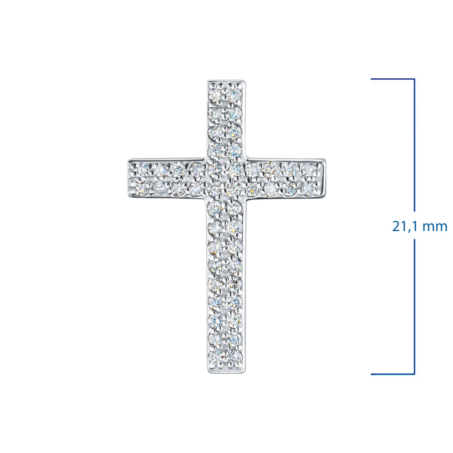 Ασημένιο μενταγιόν με διαμάντια κατασκευασμένα σε εργαστήριο 0,280 CT.TW 