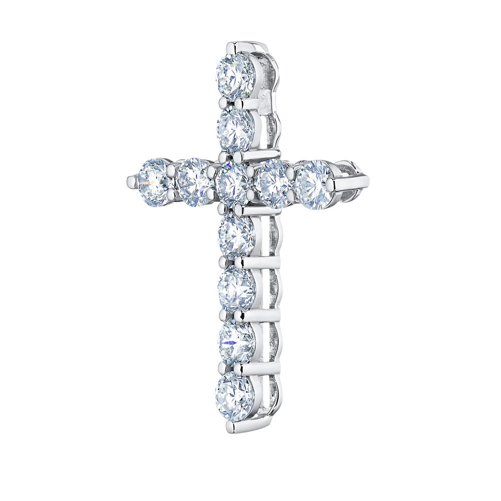 Подвеска из 14-каратного белого золота с выращенными в лаборатории бриллиантами 3,020 карата 