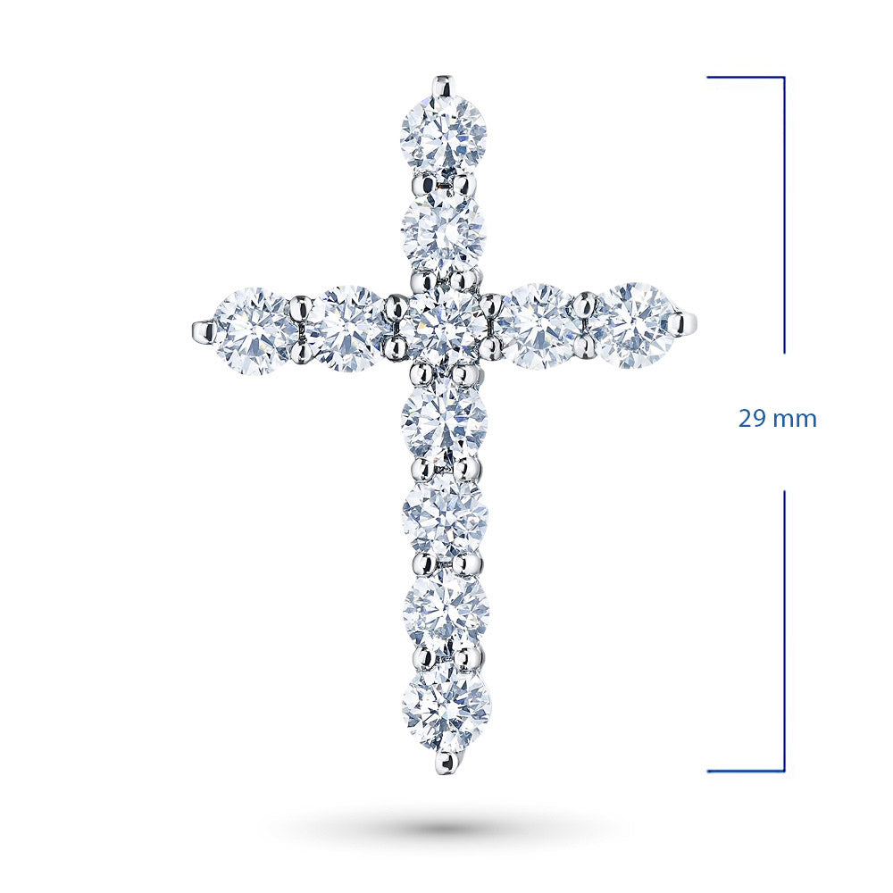 Подвеска из 14-каратного белого золота с выращенными в лаборатории бриллиантами 3,020 карата 