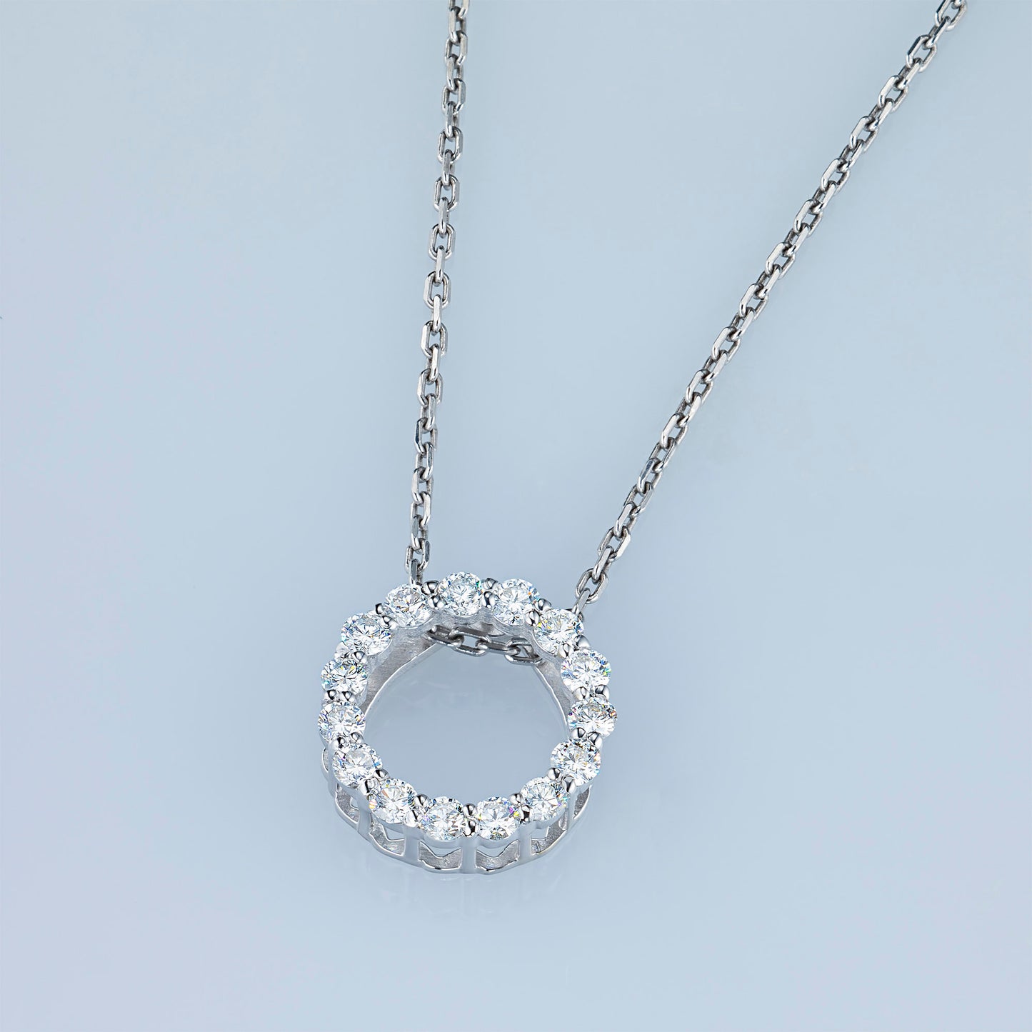 14K White Gold Pendant with Lab-Created Diamonds 0.520 CT.TW