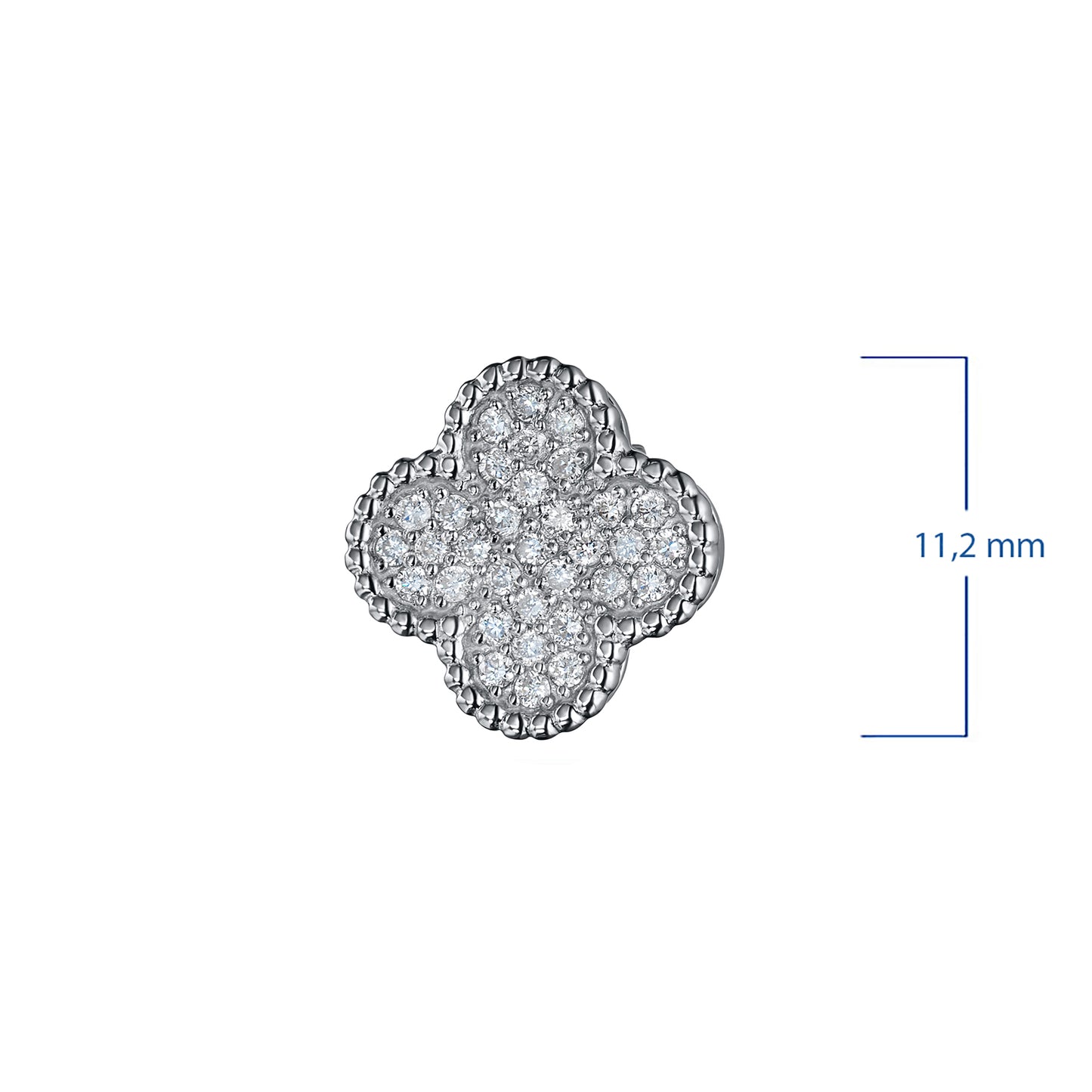 14K White Gold Earring Studs with Lab-Created Diamonds 0.35 CT.TW