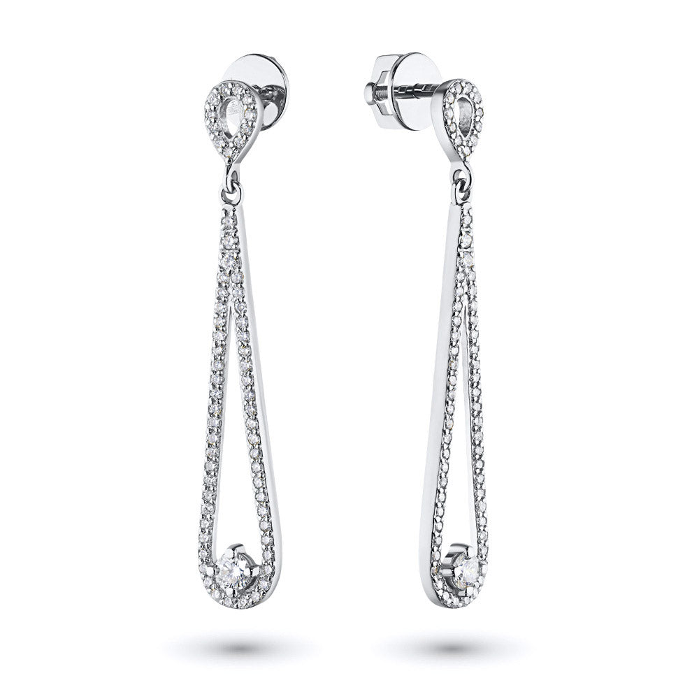 14K White Gold Earring Studs with Lab-Created Diamonds 1.010 CT.TW