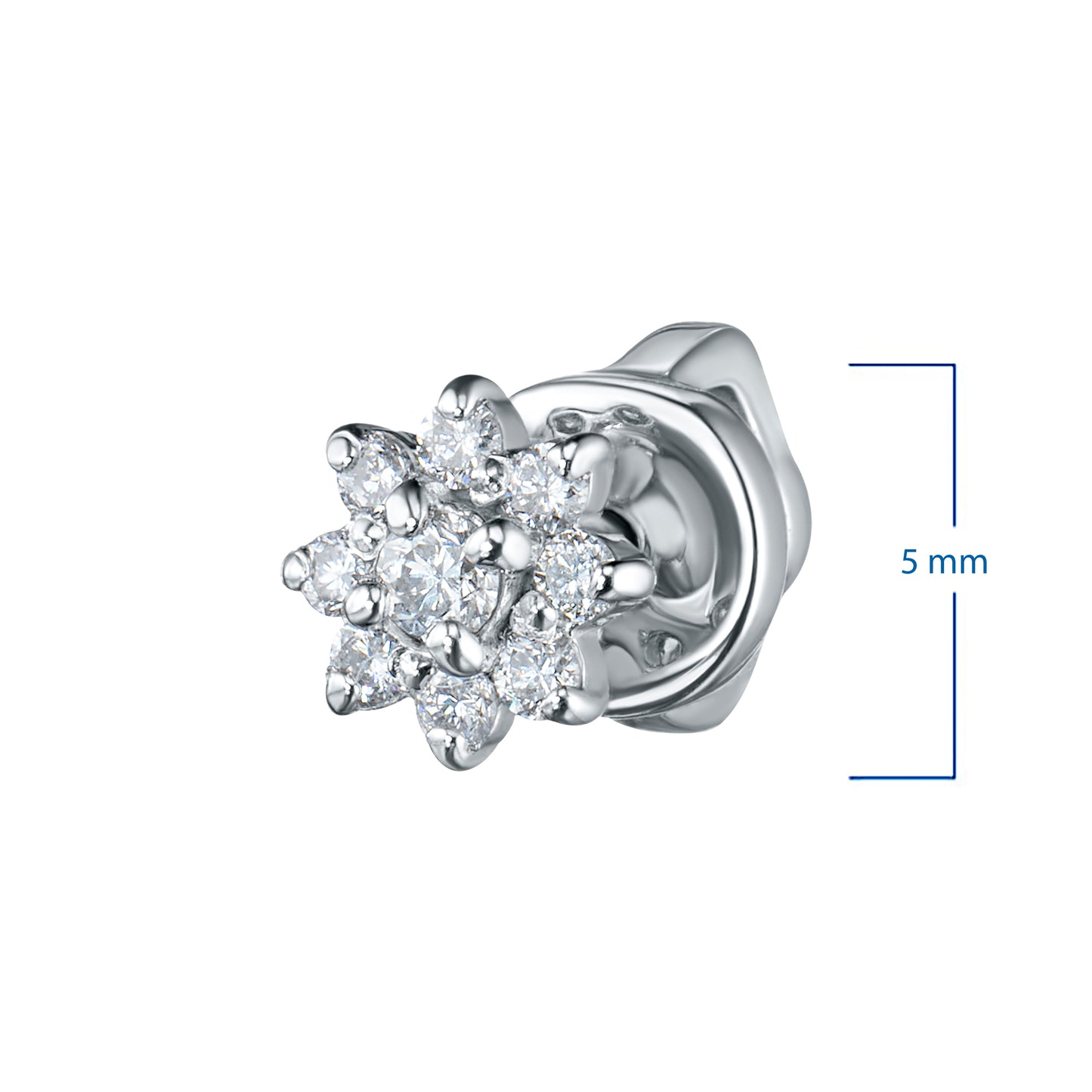 14K White Gold Earring Studs with Lab-Created Diamonds 0.17 CT.TW