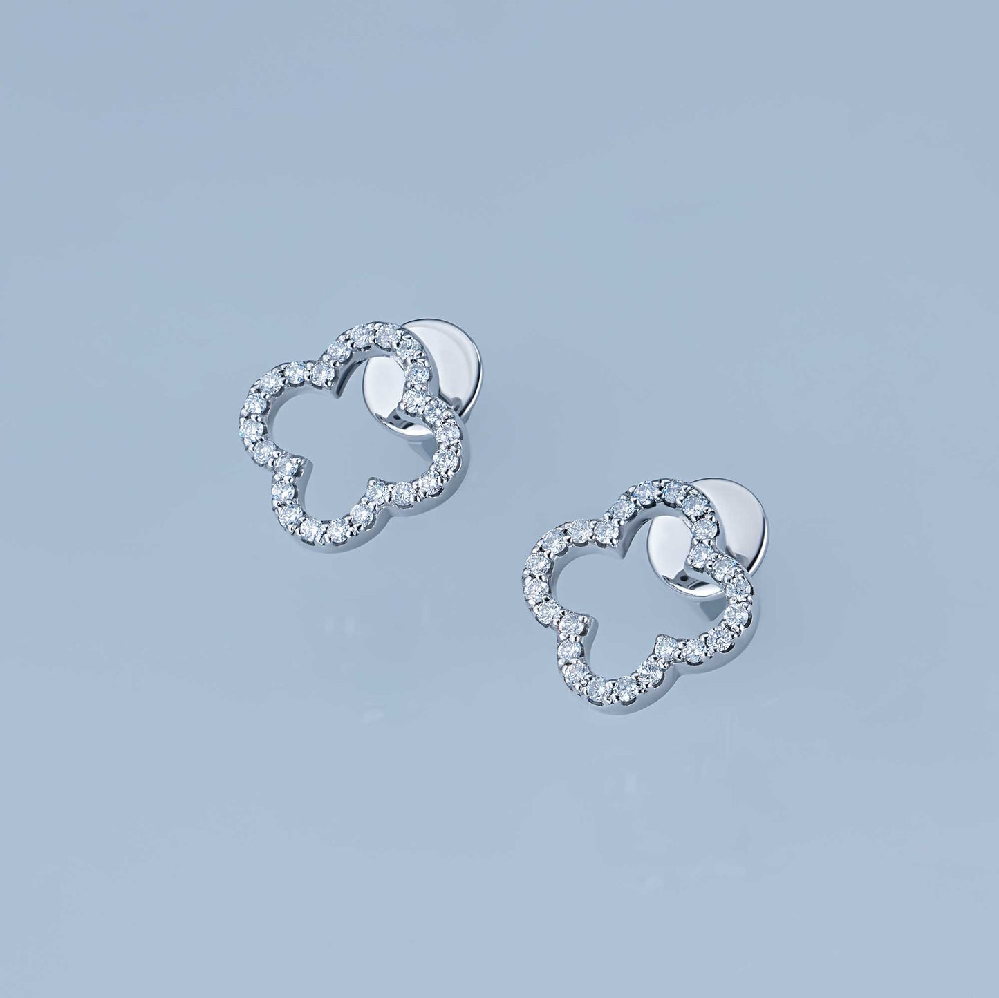 14K White Gold Earring Studs with Lab-Created Diamonds 0.290 CT.TW