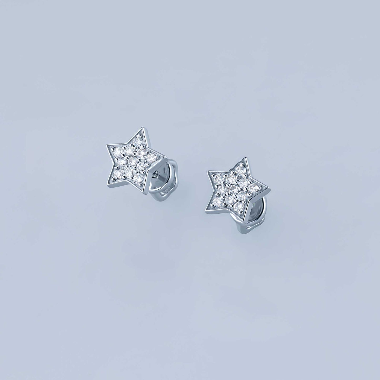 Sterling Silver Earring Studs with Lab-Created Diamonds 0.260 CT.TW