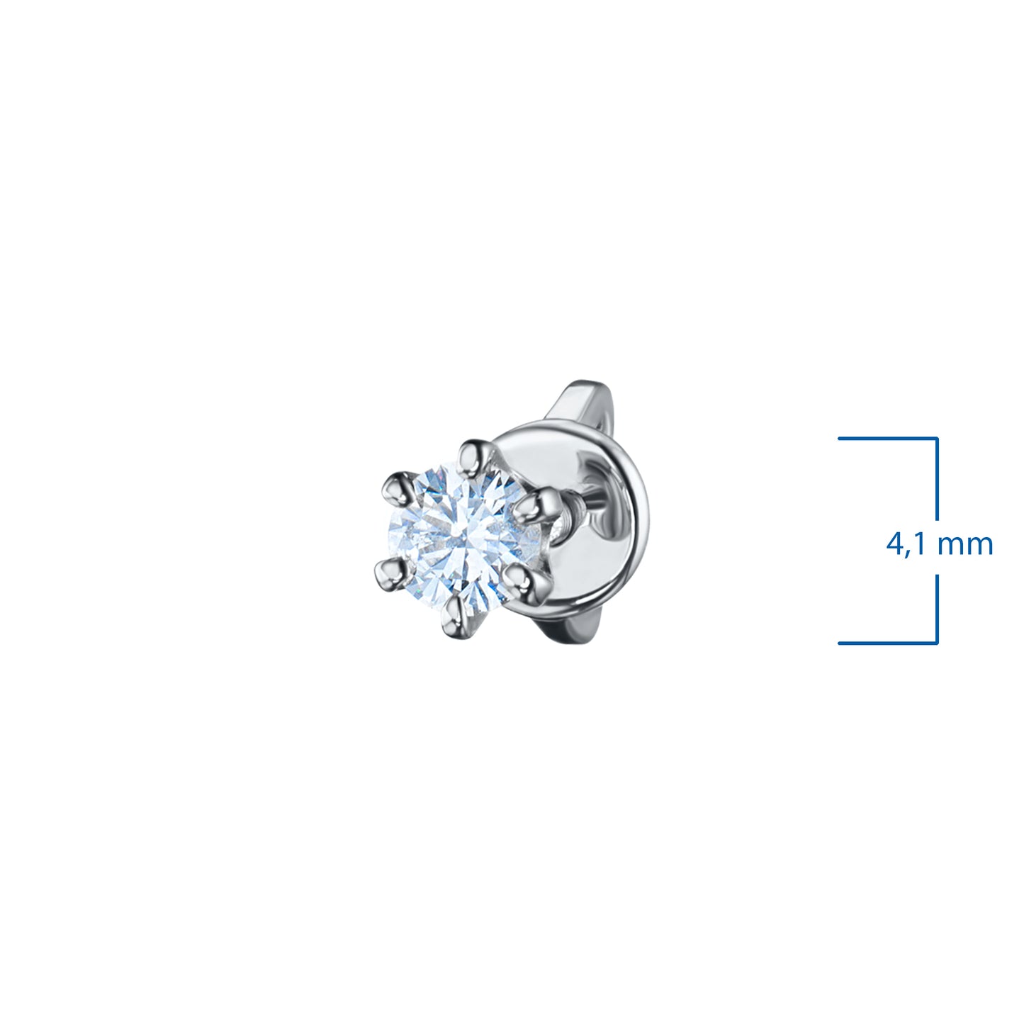 14K White Gold Earring Studs with Lab-Created Diamonds 0.690 CT.TW