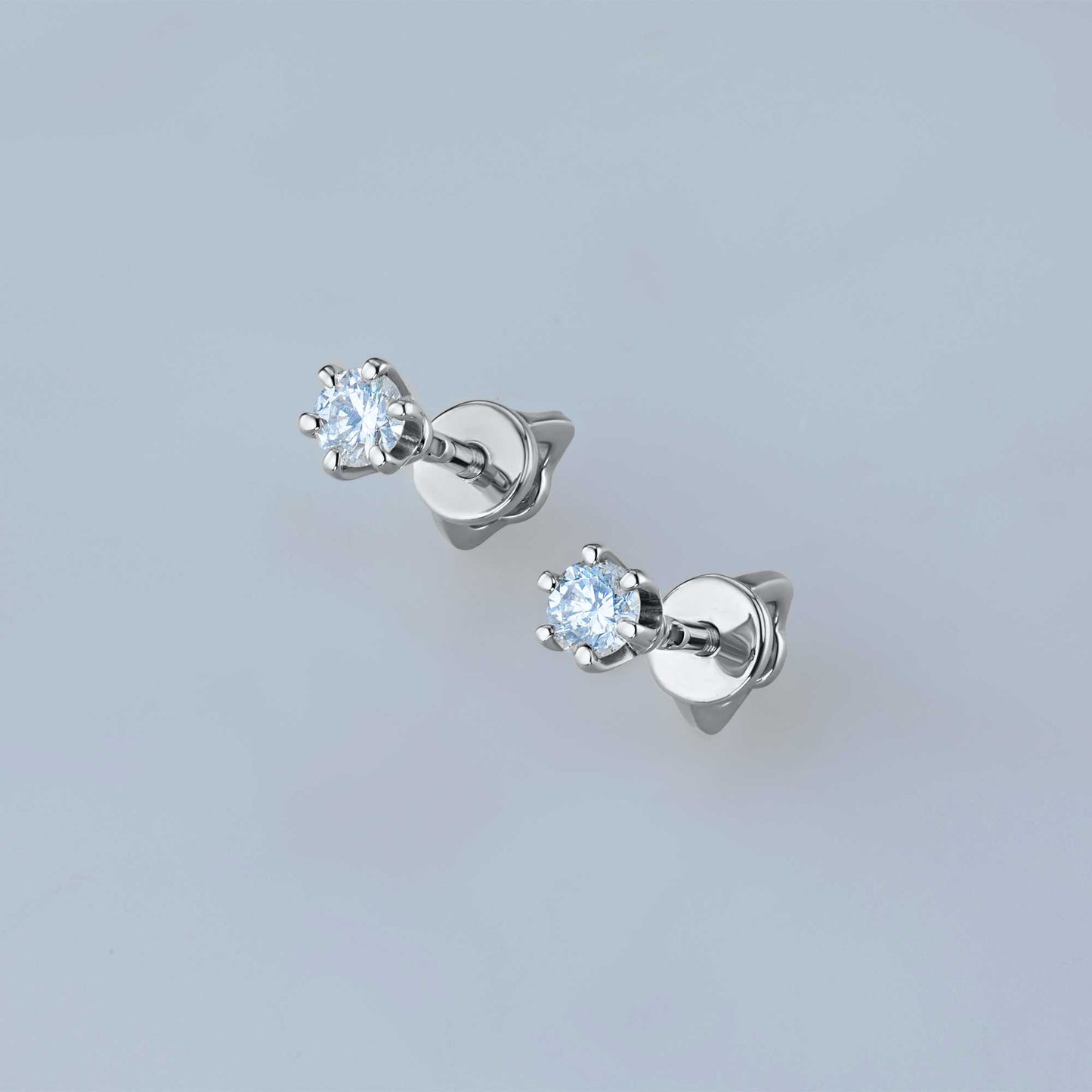 14K White Gold Earring Studs with Lab-Created Diamonds 0.690 CT.TW
