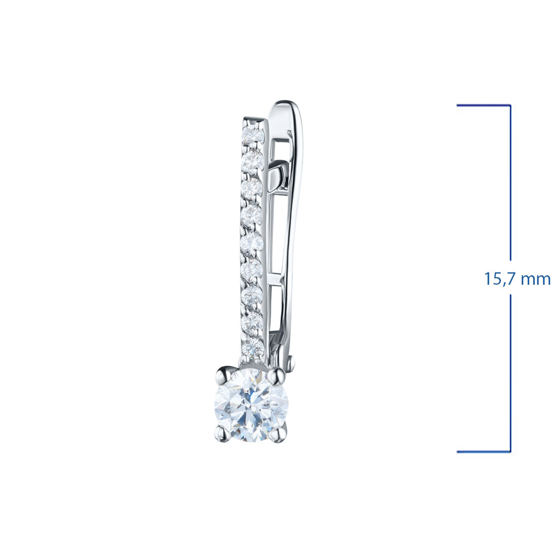 14K White Gold Earrings with Lab-Created Diamonds 0.40 CT.TW