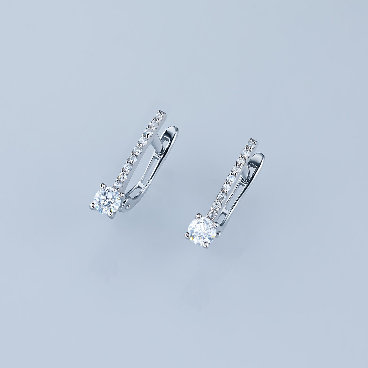 14K White Gold Earrings with Lab-Created Diamonds 0.40 CT.TW