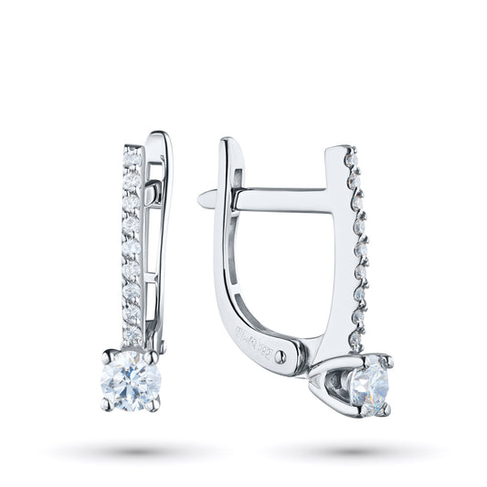 14K Yellow Gold Earrings with Lab-Created Diamonds 0.40 CT.TW