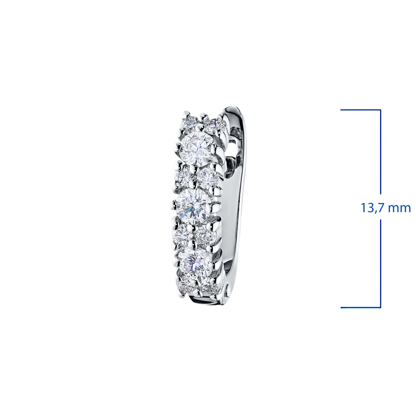 Sterling Silver Earrings with Lab-Created Diamonds 6.570 CT.TW